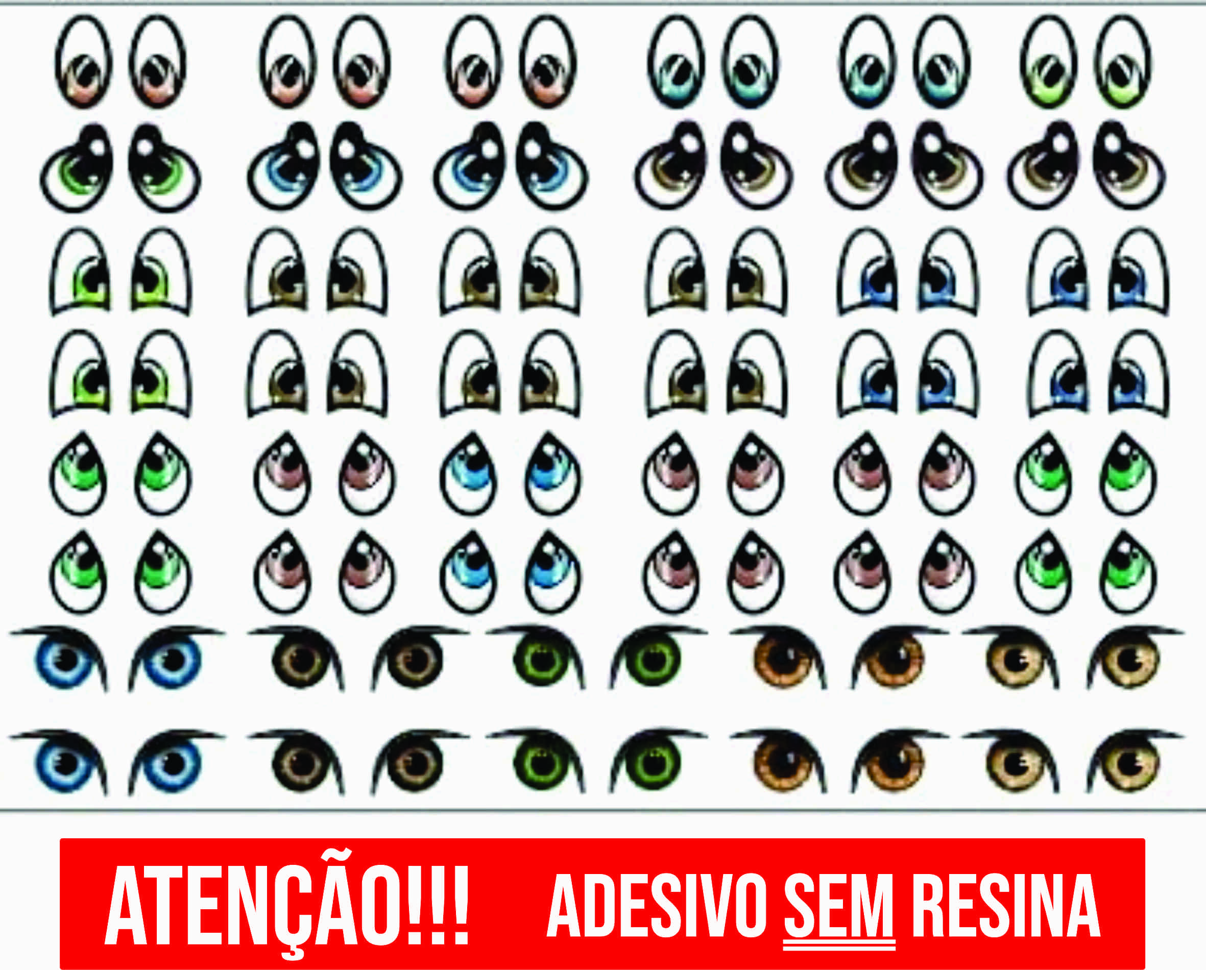 Combo de Olhos 1 - Sem Resina