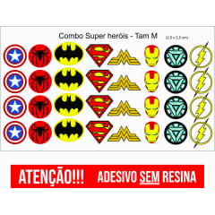 844 - Logo Super Heróis - Sem Resina