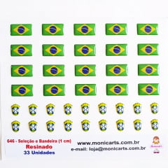 646 - Seleção e Bandeira Brasil Resinado