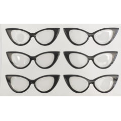 523 Resinado - Óculos Gatinho Transparente